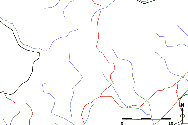 Roads and rivers close to Rogla