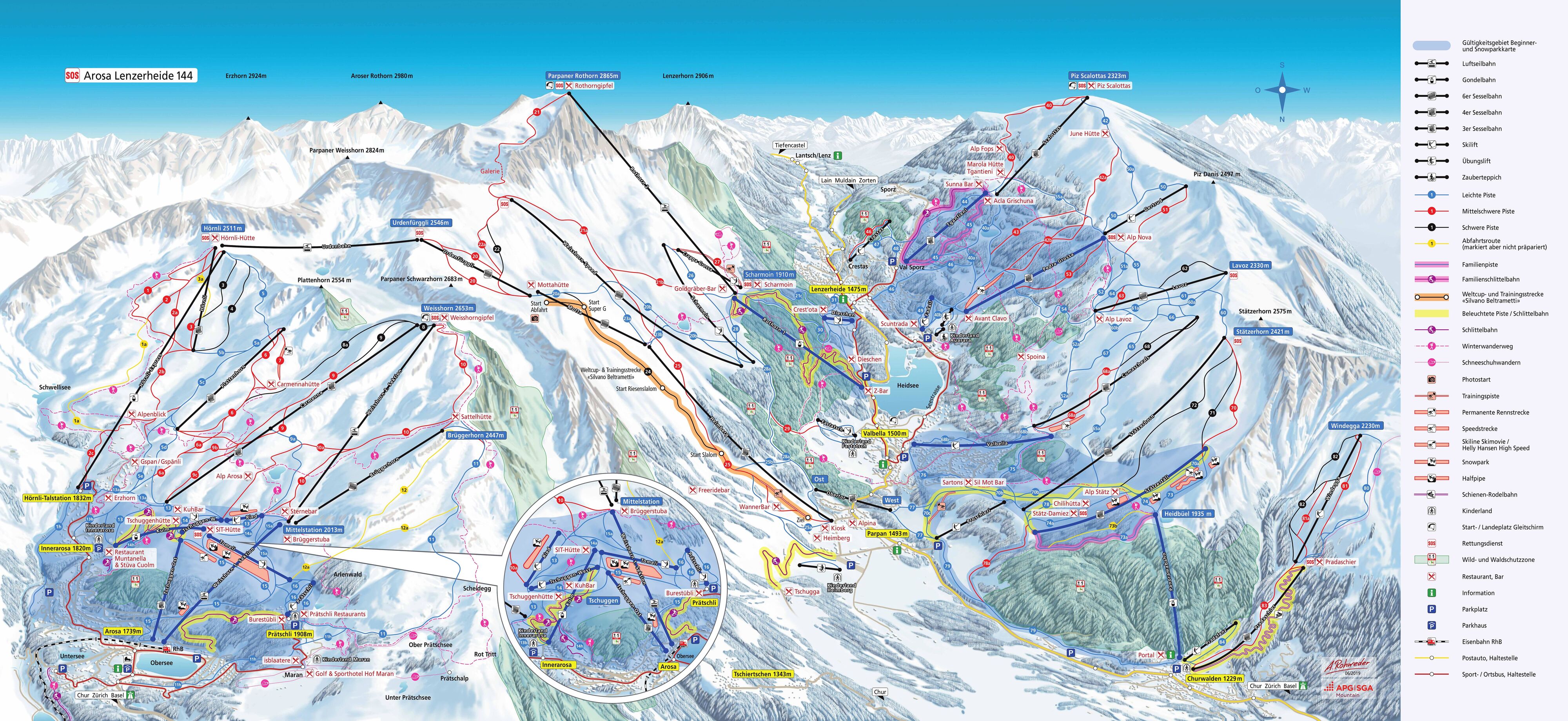 Arosa Piste / Trail Map