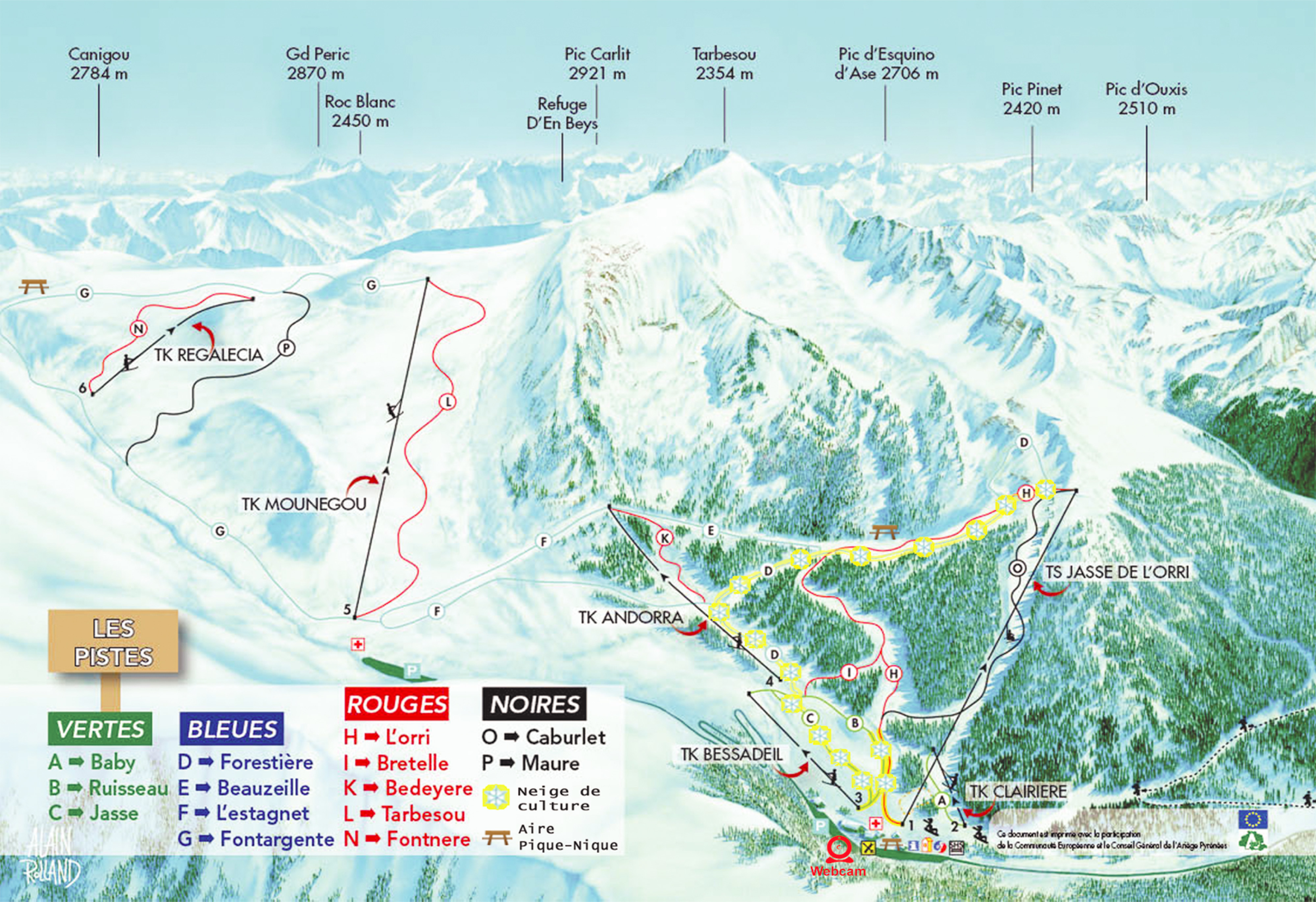 Ascou Pailhères Piste / Trail Map