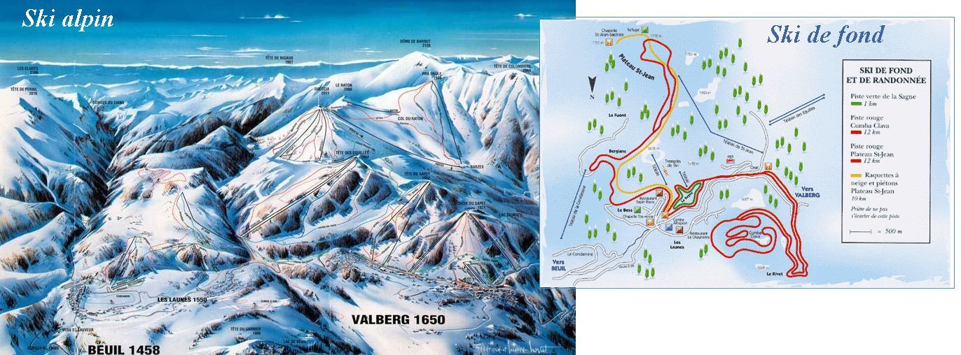 Beuil Les Launes Piste / Trail Map