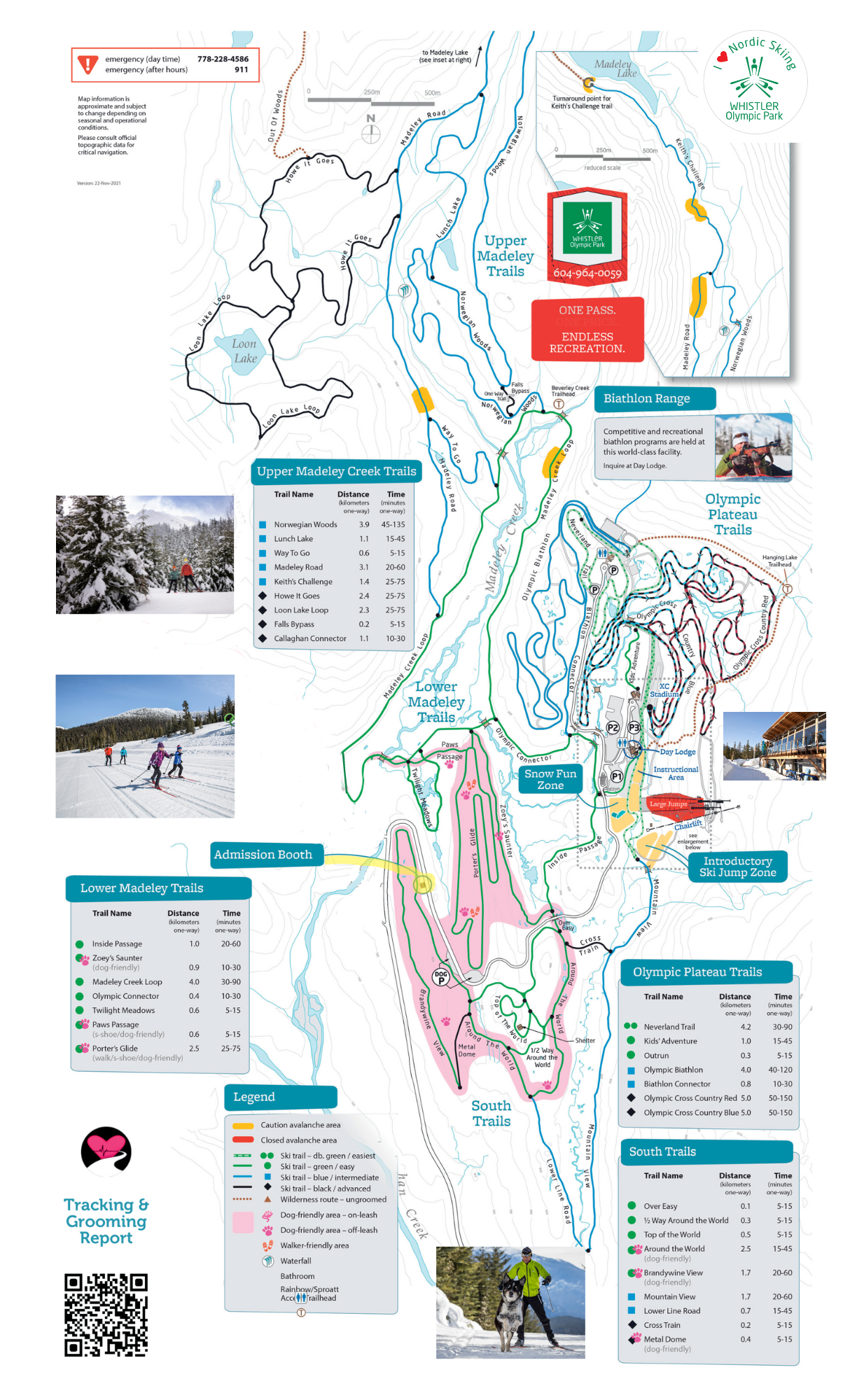 Whistler Olympic Park Piste / Trail Map