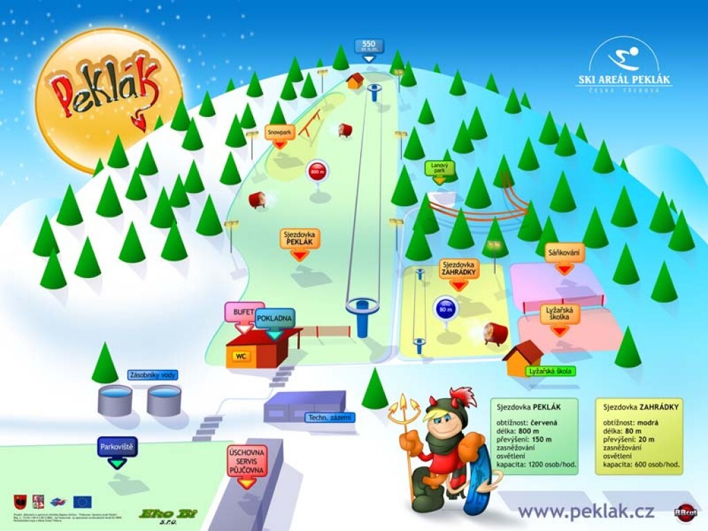 Česká Třebová - Peklák Piste / Trail Map