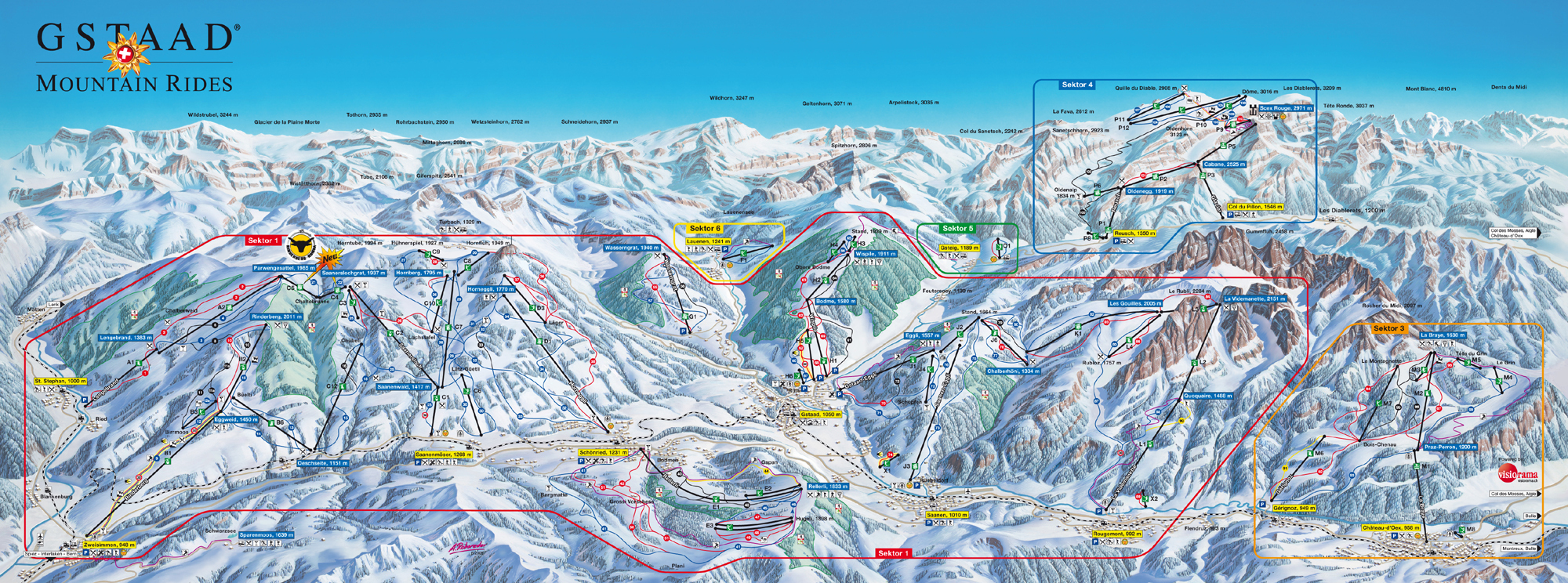 Château d'Oex Piste / Trail Map