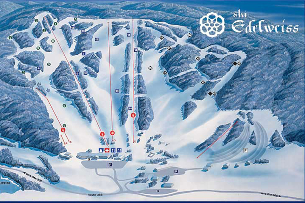 Edelweiss Valley Piste / Trail Map