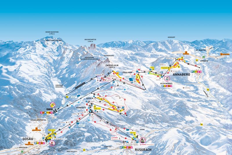 Gosau-Zwieselalm Piste / Trail Map