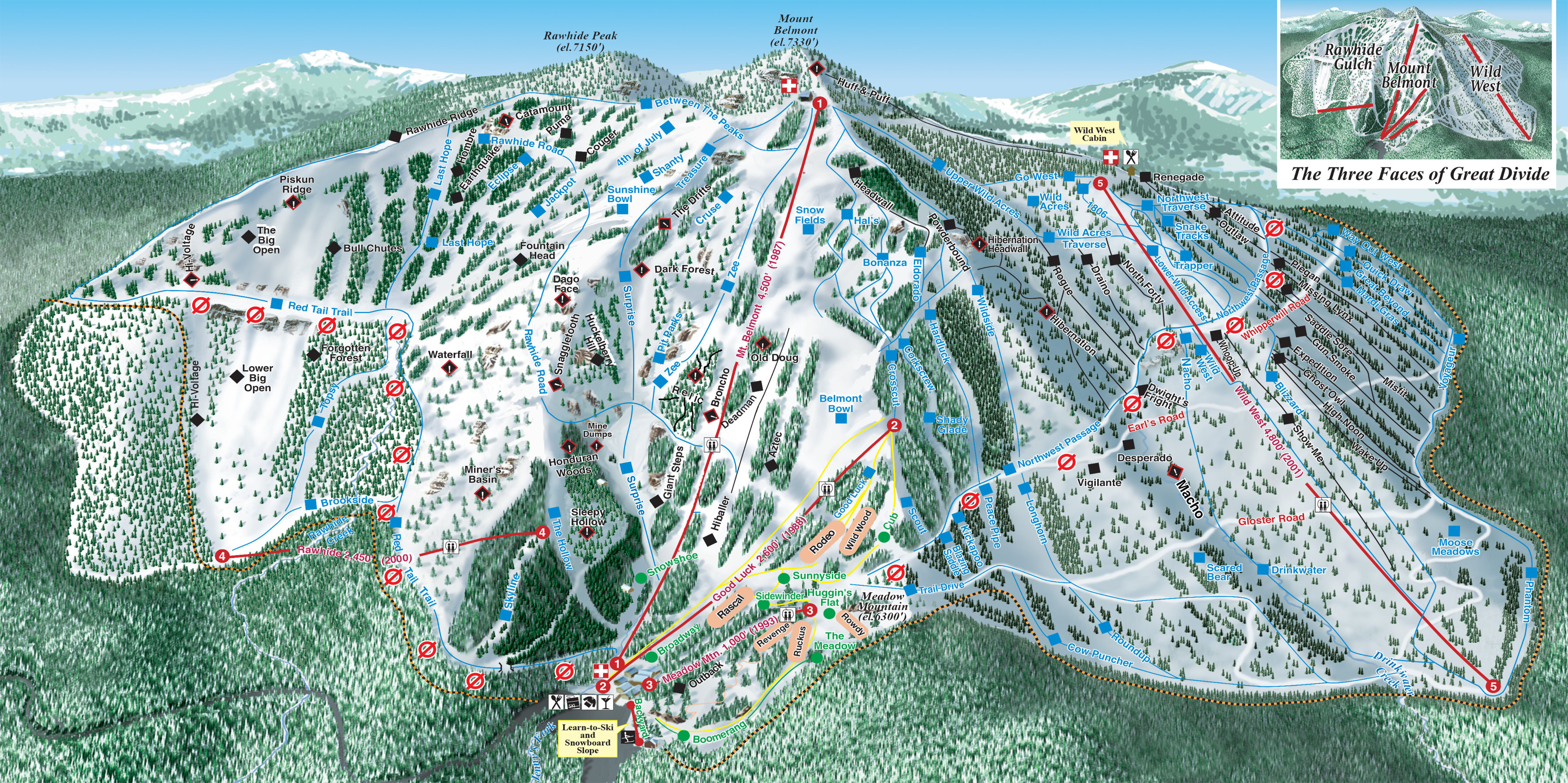 Great Divide Piste / Trail Map