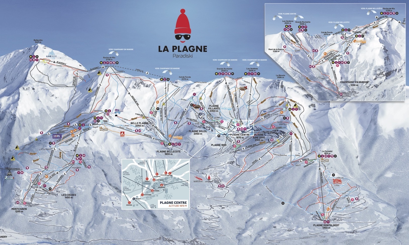 La Plagne Piste / Trail Map