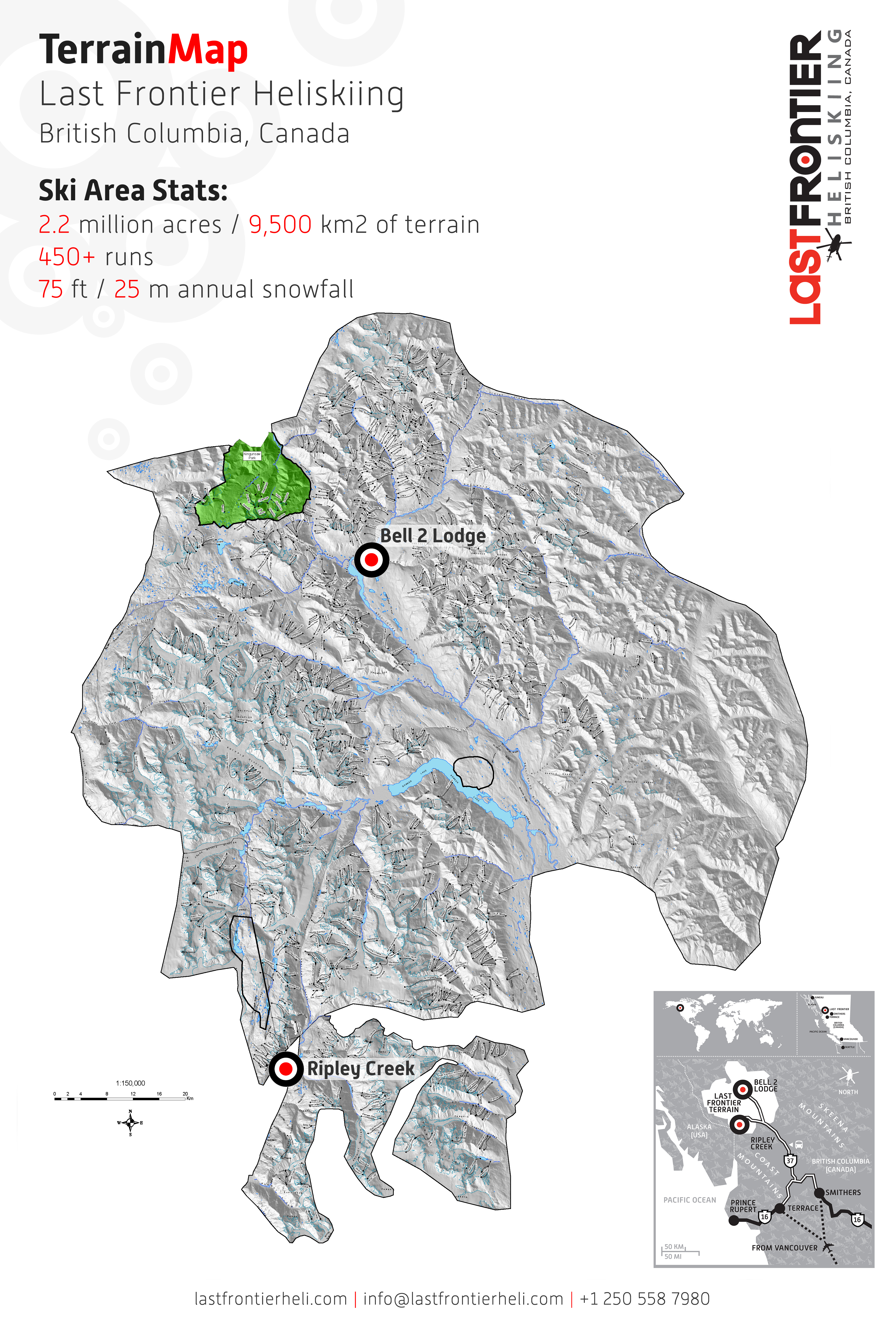 Last Frontier Heliskiing Piste / Trail Map