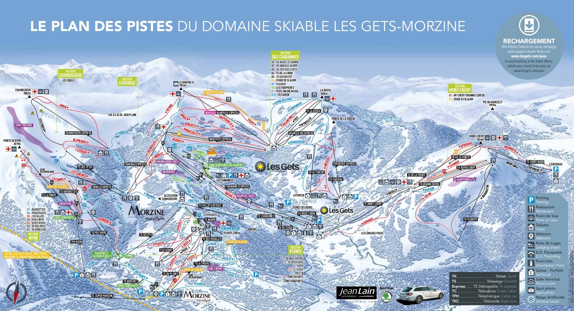 Les Gets Piste / Trail Map