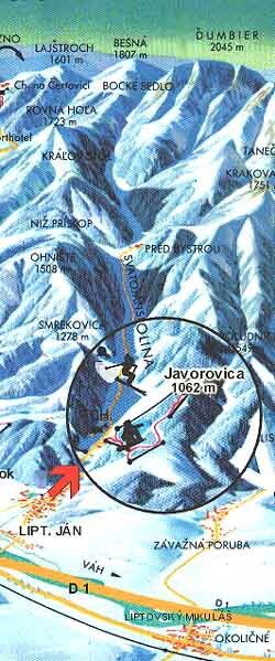Jánská Dolina - Javorovica Piste / Trail Map