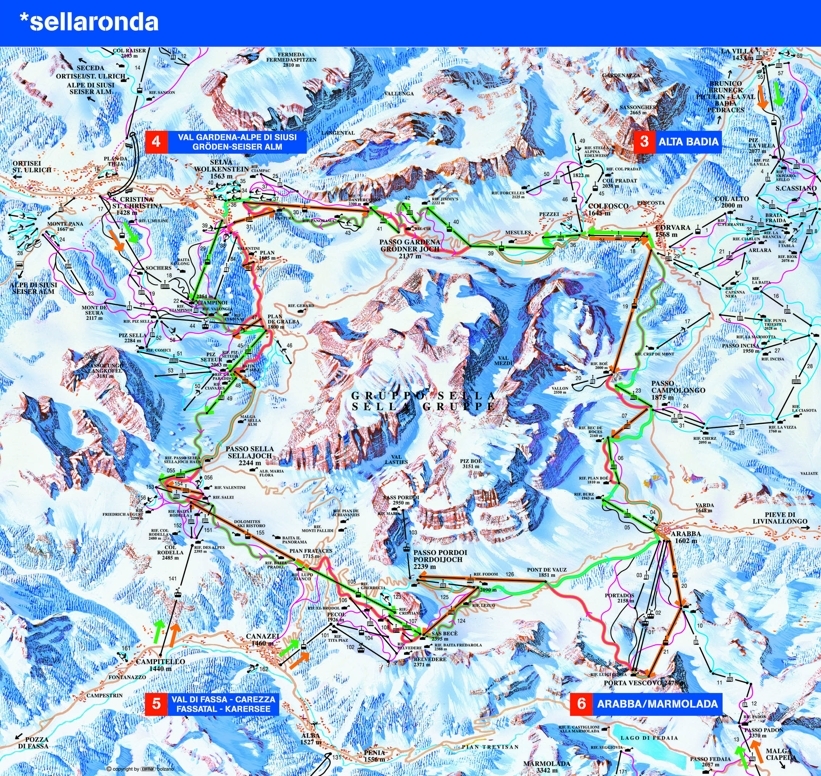 Moena Piste / Trail Map