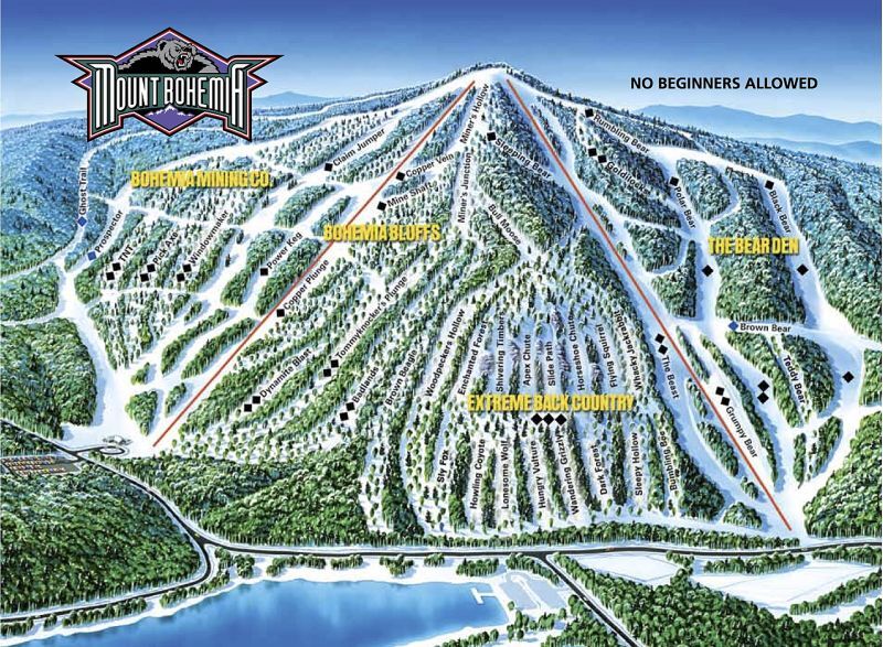 Mount Bohemia Piste / Trail Map