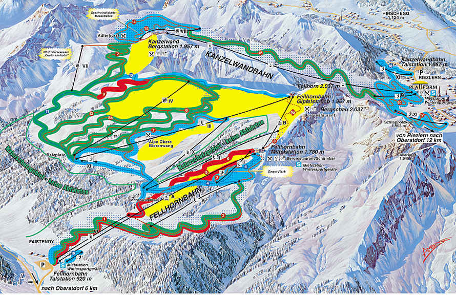 Oberstdorf-Fellhorn Piste / Trail Map
