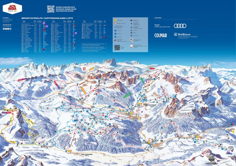 Badia (Alta Badia) Piste / Trail Map