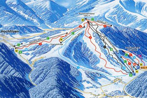 Pillersee-Hochfilzen/Buchensteinwand Piste / Trail Map