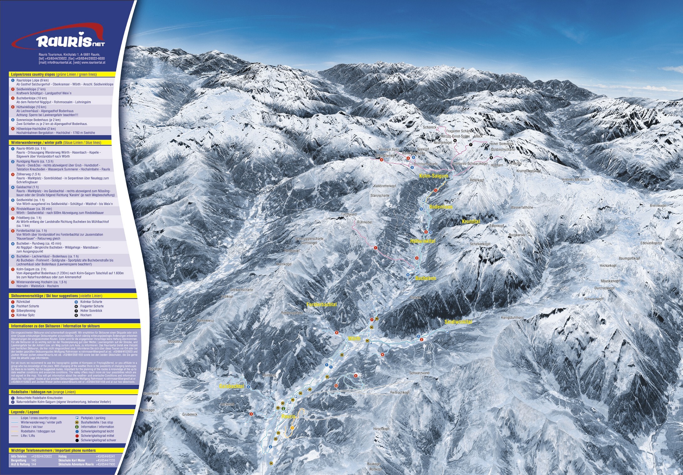 Rauris Piste / Trail Map