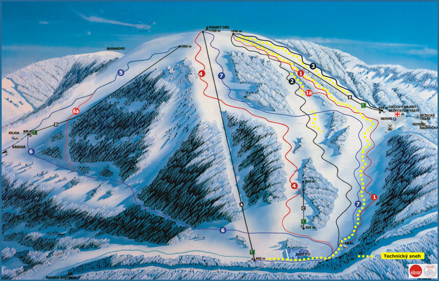 Šachtičky Piste / Trail Map