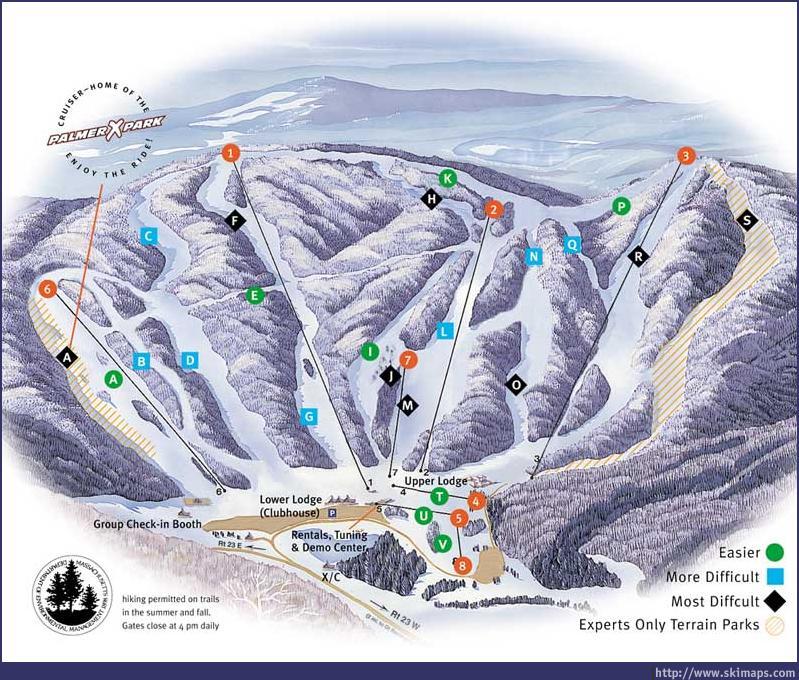 Ski Butternut Piste / Trail Map