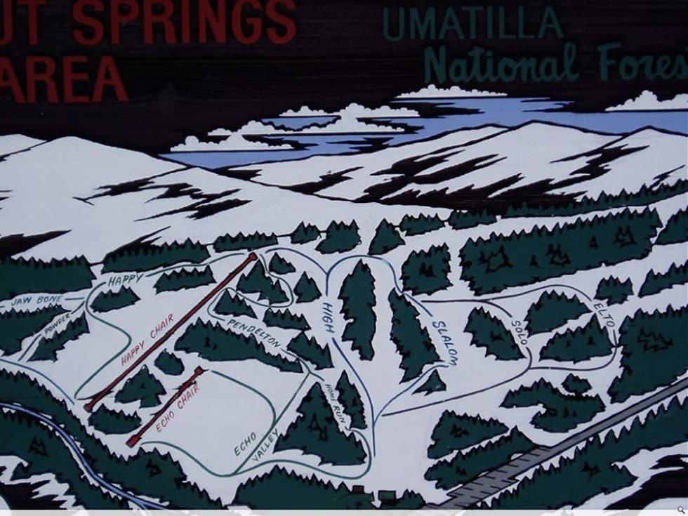 Spout Springs Piste / Trail Map