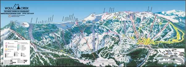 Wolf Creek Ski Area Piste / Trail Map