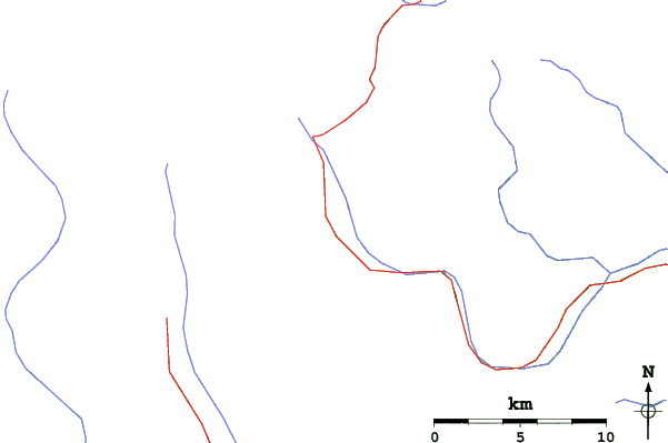 Roads and rivers close to Alagna