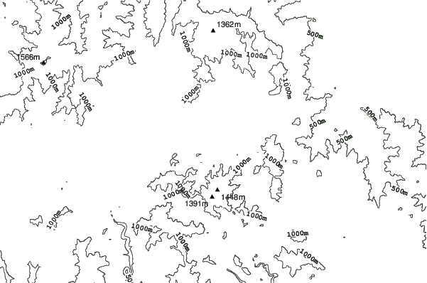 PyeongChang-Alpensia Ski Resort neighbourhood contours