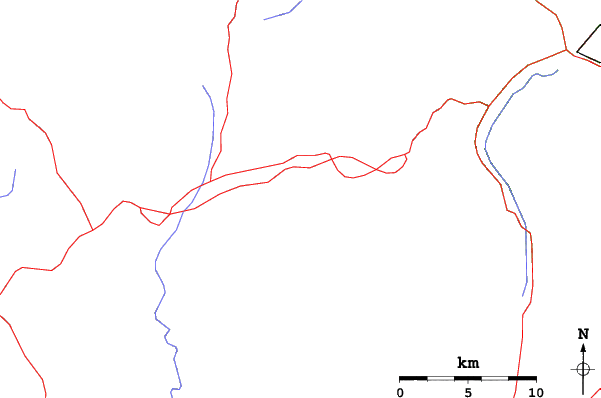 Roads and rivers close to PyeongChang-Alpensia Ski Resort