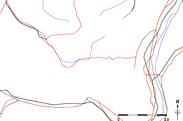 Roads and rivers close to Alt St. Johann/Toggenburg
