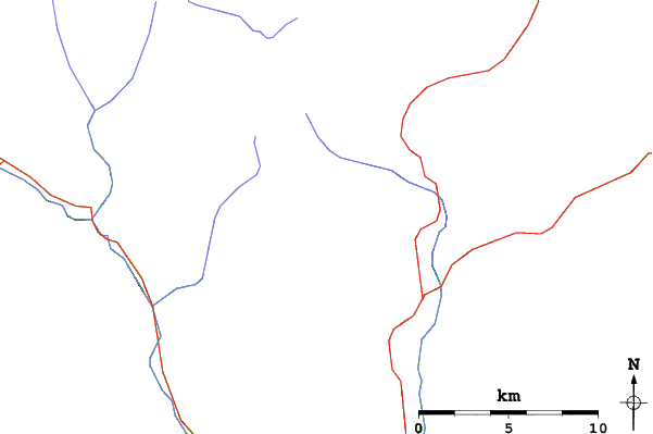 Roads and rivers close to Apex Resort