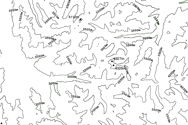 Arapahoe Basin neighbourhood contours