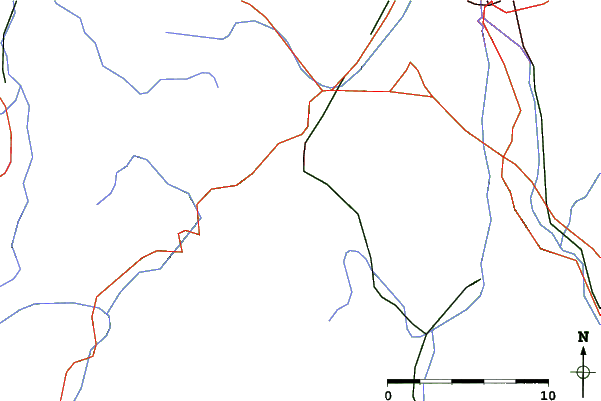 Roads and rivers close to Bad Reichenhall/Predigtstuhl