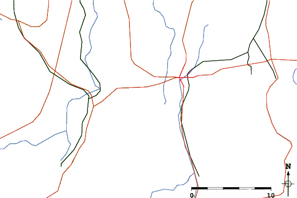 Roads and rivers close to Bad Tölz/Blomberg