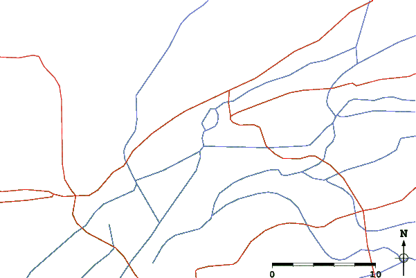 Roads and rivers close to Bai Qing Zai