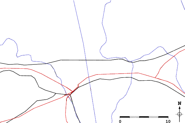 Roads and rivers close to Big Powderhorn Mountain