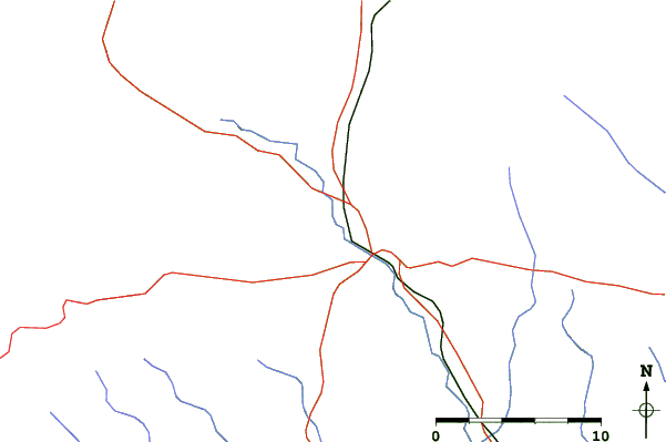 Roads and rivers close to Birao