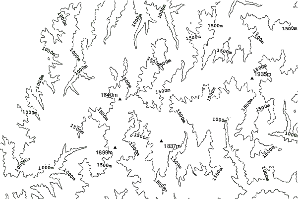 Bluewood neighbourhood contours