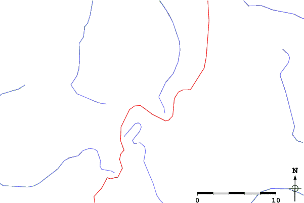 Roads and rivers close to Bluewood