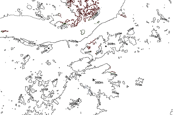 Buck Hill neighbourhood contours