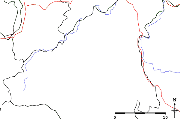 Roads and rivers close to Carlsfeld/Hirschkopf