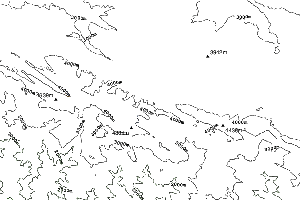 Carstensz Pyramid (Puncak Jaya) neighbourhood contours