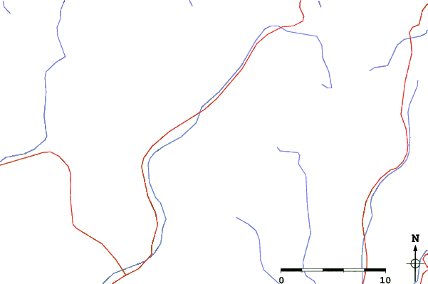 Roads and rivers close to Cerler