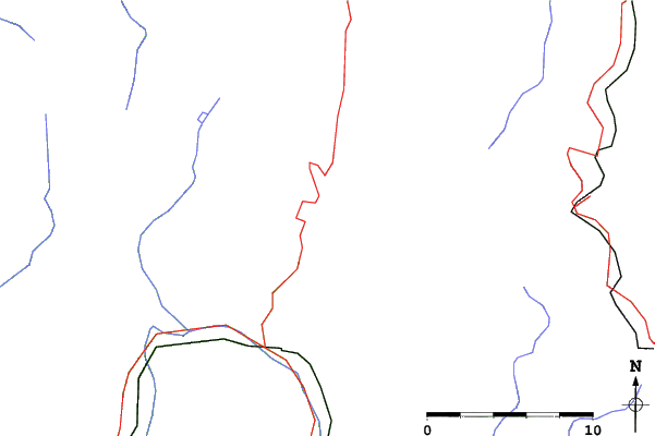 Roads and rivers close to Col de Rousset