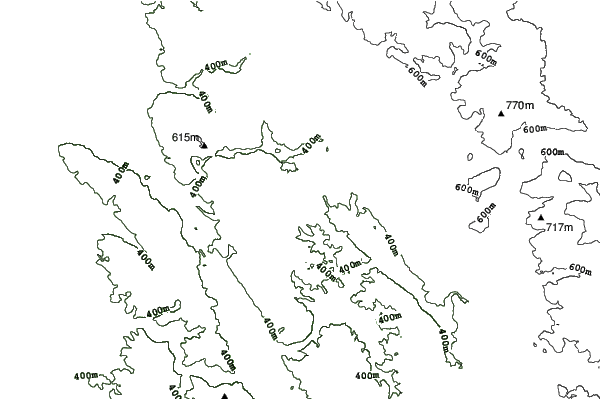 Dlouhoňovice neighbourhood contours
