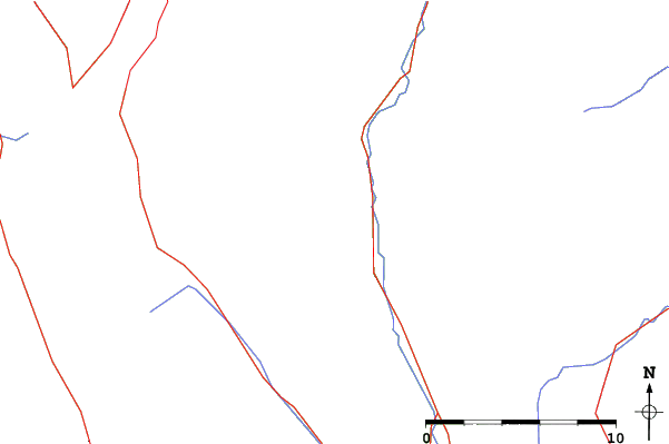 Roads and rivers close to Fortress Mountain