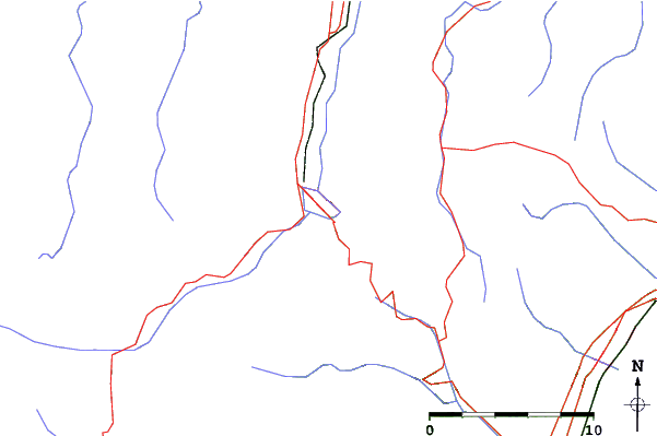 Roads and rivers close to Garessio 2000