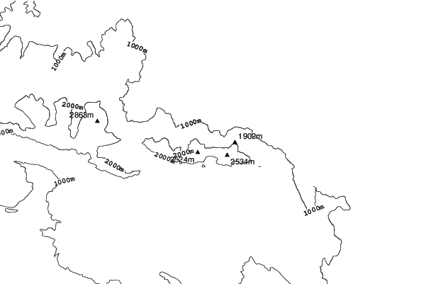 Gran Sasso neighbourhood contours