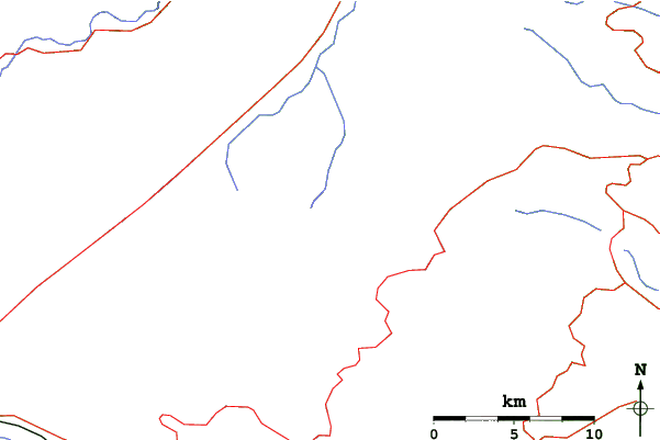 Roads and rivers close to Gran Sasso