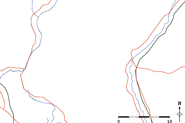 Roads and rivers close to Island Lake Catskiing