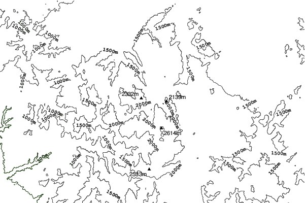 Jabal Katherina neighbourhood contours