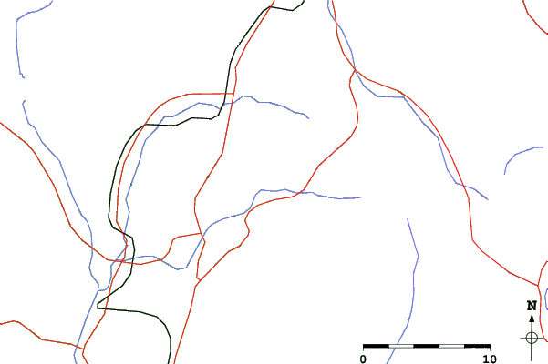 Roads and rivers close to Kamuro